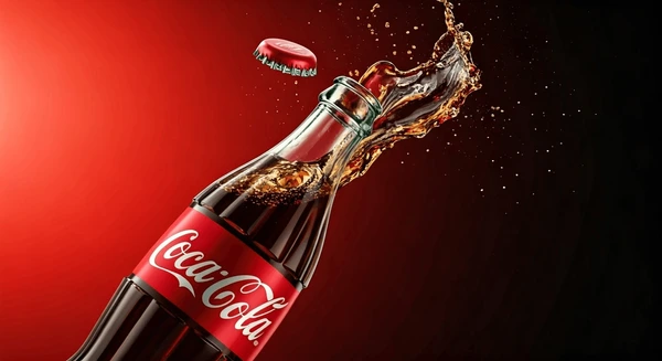 Lata de Coca-Cola con fondo rojo como ejemplo del uso del color rojo en marketing para transmitir energía y emoción